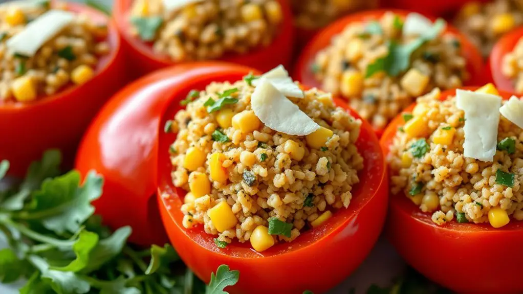 deliciously filled tomato dish