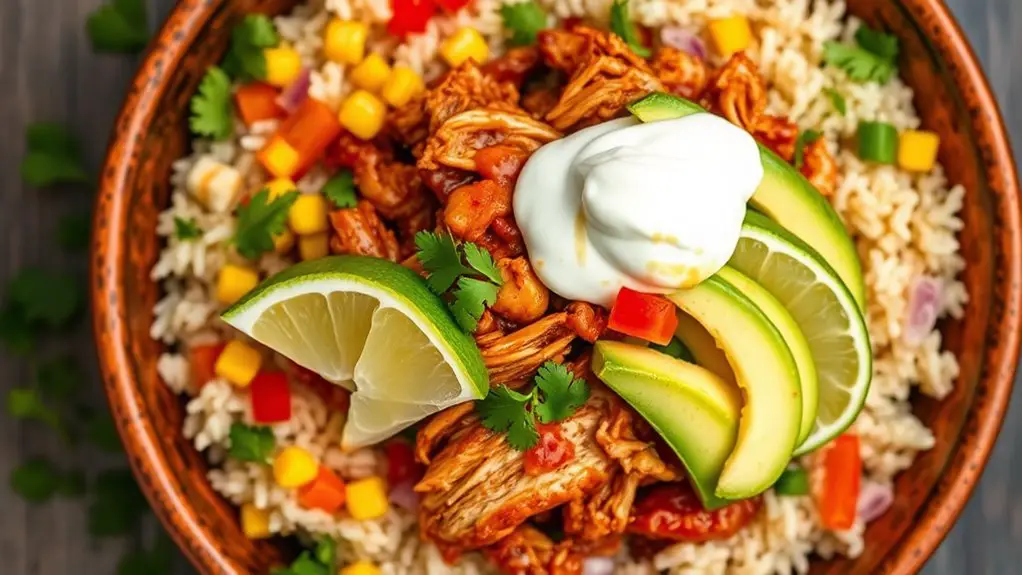 flavorful chicken tinga bowls