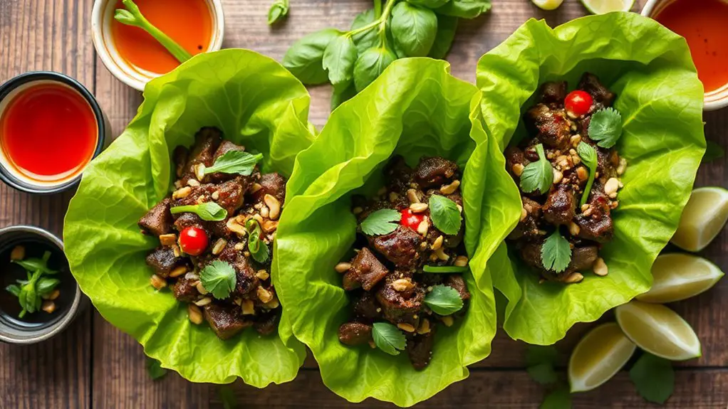 flavorful thai lettuce wraps