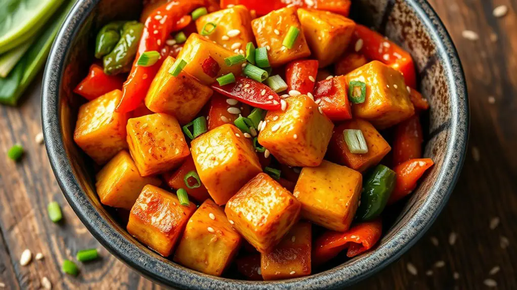 flavorful tofu vegetable stir fry