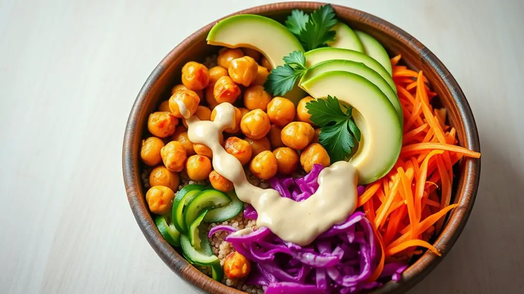 flavorful vegetarian grain bowl