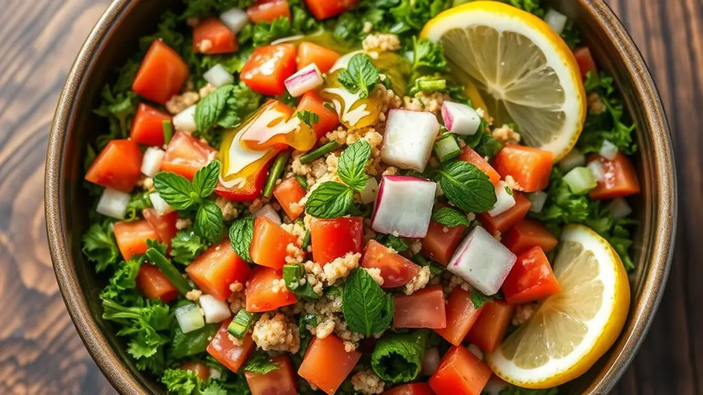 fresh herb and grain salad