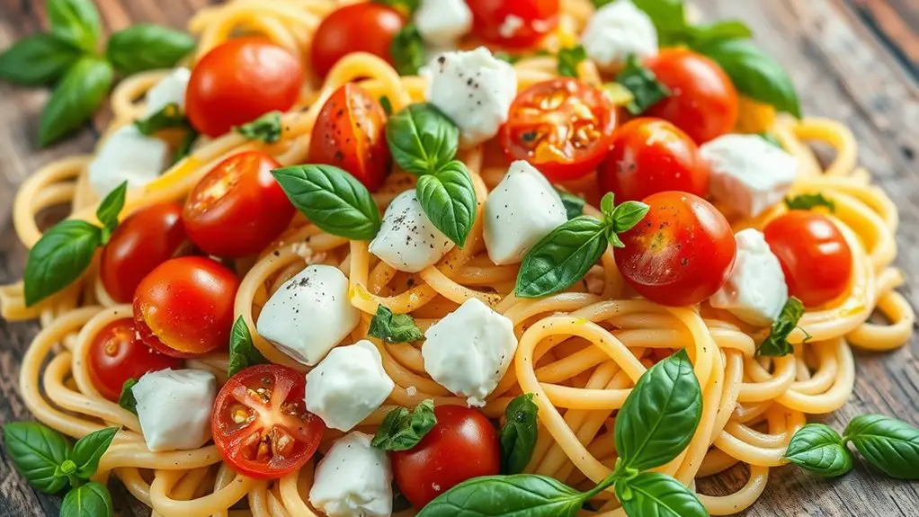 fresh mozzarella basil tomatoes