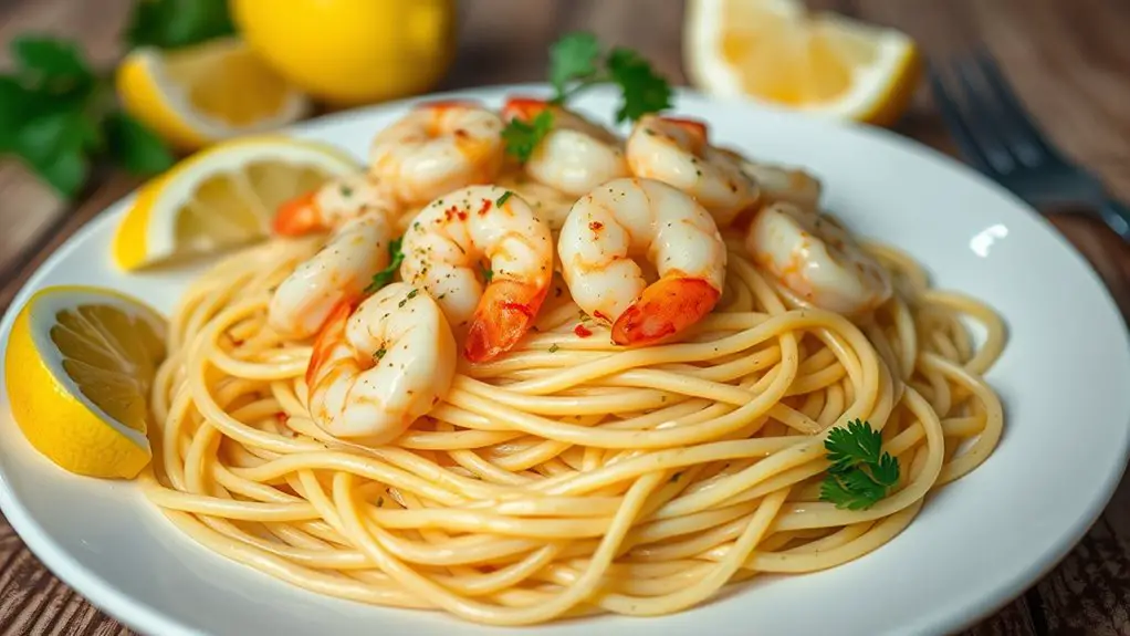 garlic butter shrimp pasta