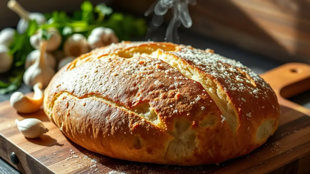 garlic infused cheesy bread