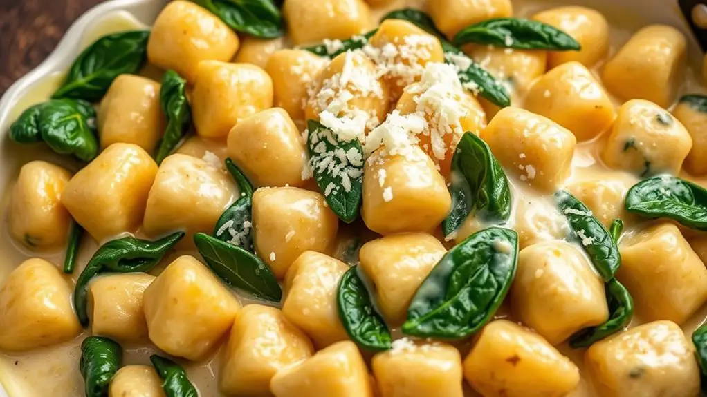 gnocchi with spinach alfredo