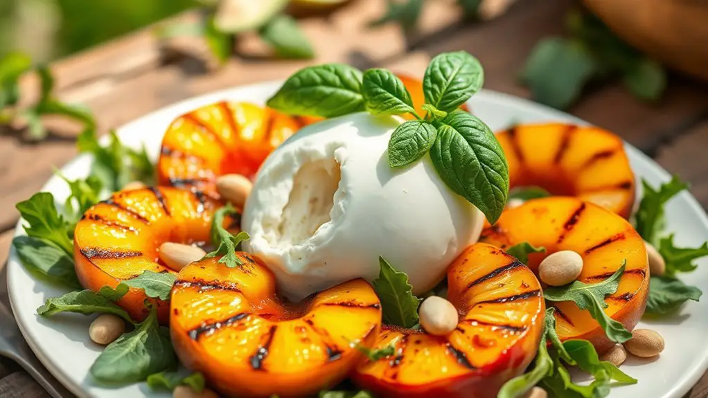 grilled peaches with burrata