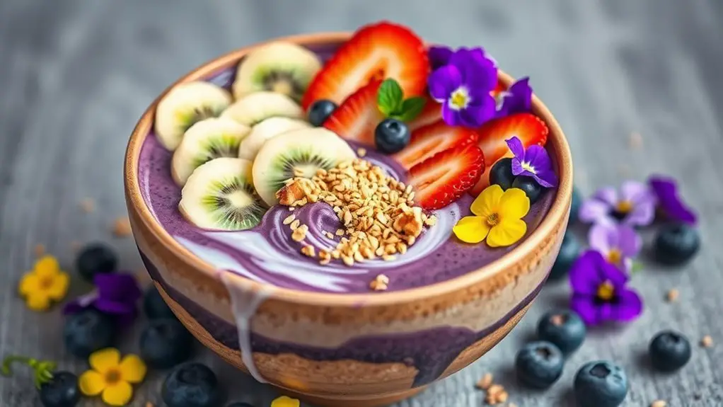 healthy chia smoothie bowl