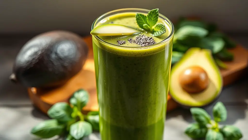 healthy green protein smoothie