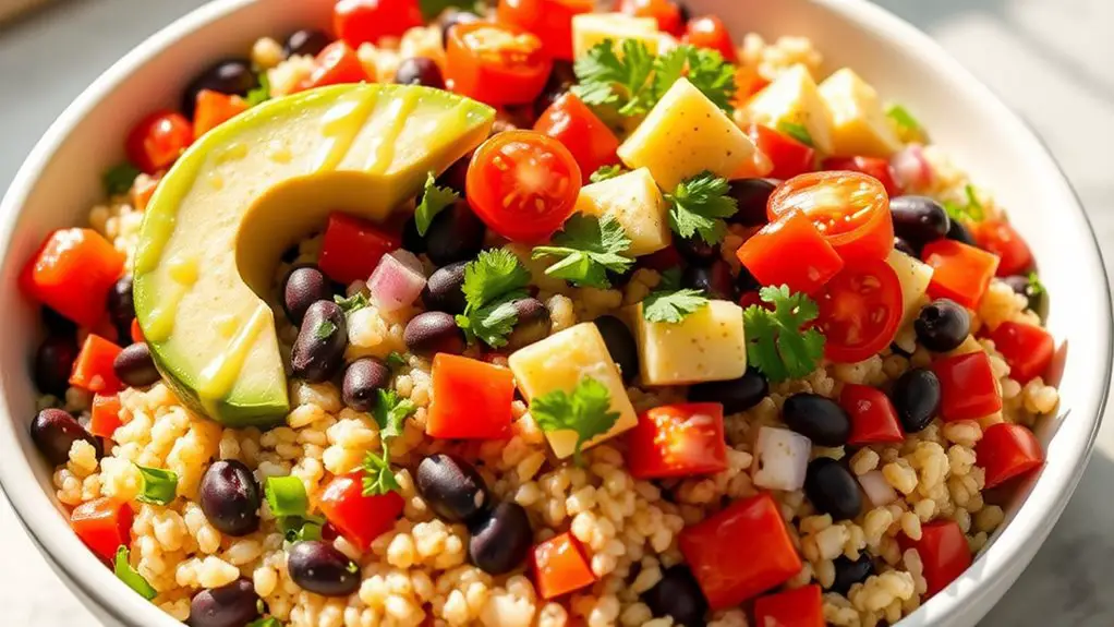 healthy quinoa bean salad