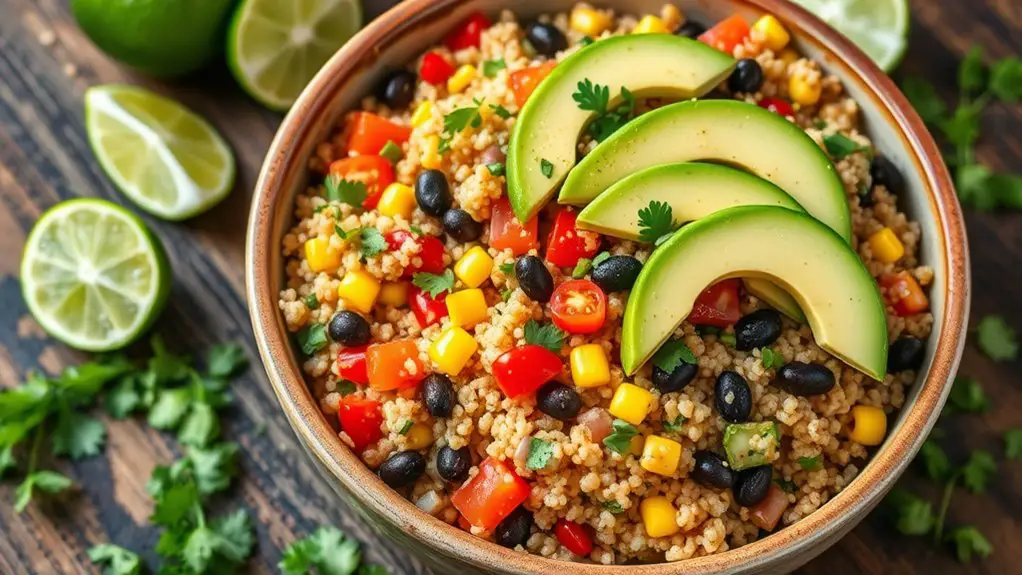 healthy southwest quinoa dish