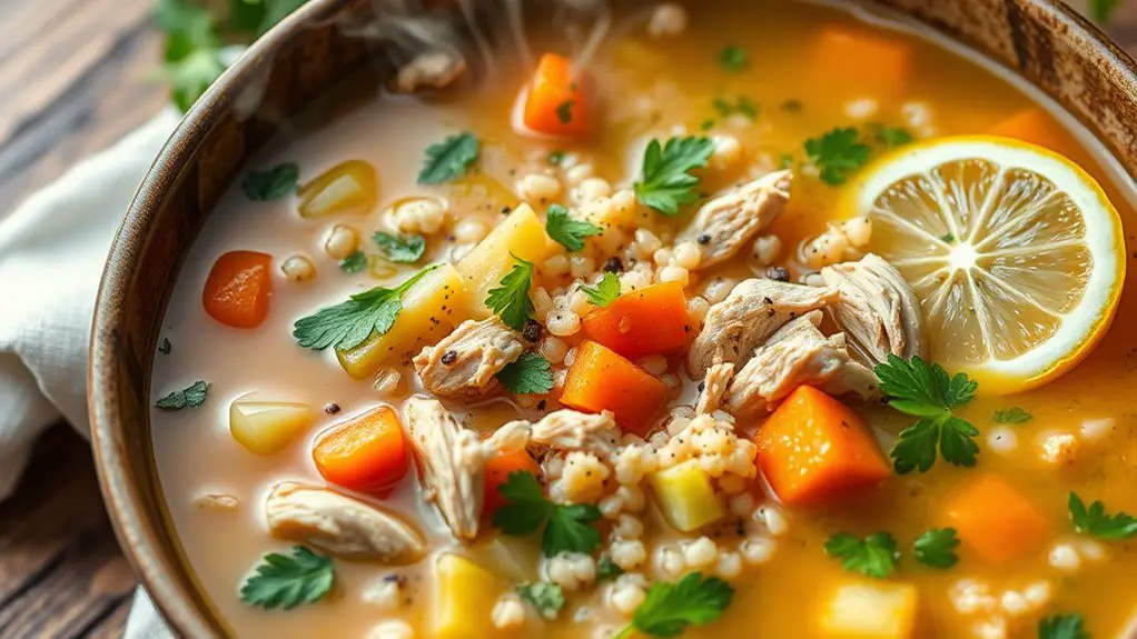 hearty chicken quinoa soup