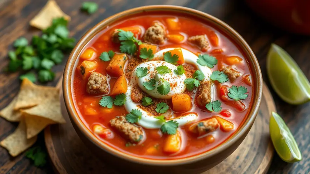 hearty stuffed pepper soup