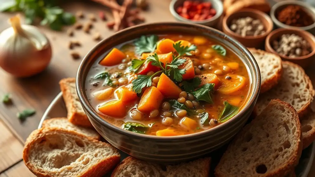 hearty vegetable lentil soup