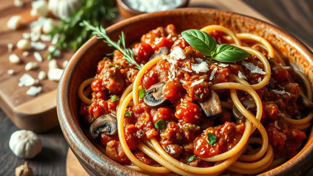 hearty vegetarian mushroom sauce