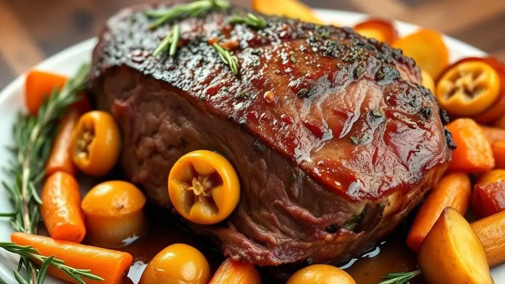 herb infused garlic beef roast