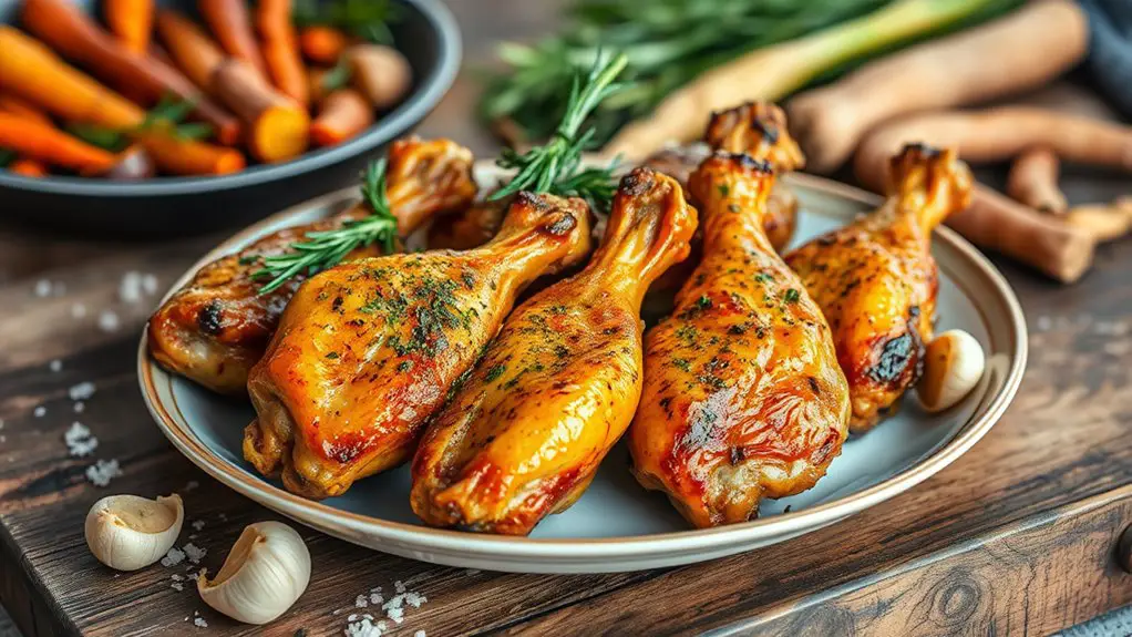 herb seasoned roasted turkey wings