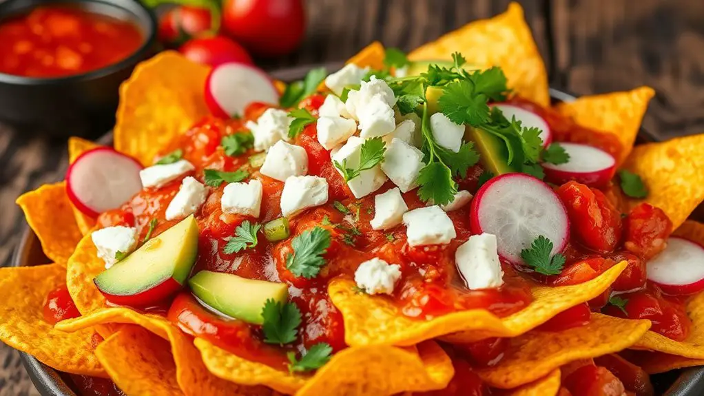 homemade tortillas with chilaquiles