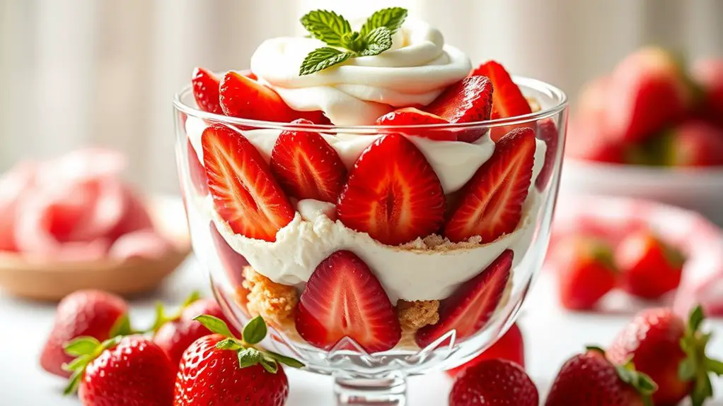 layered strawberry dessert delight