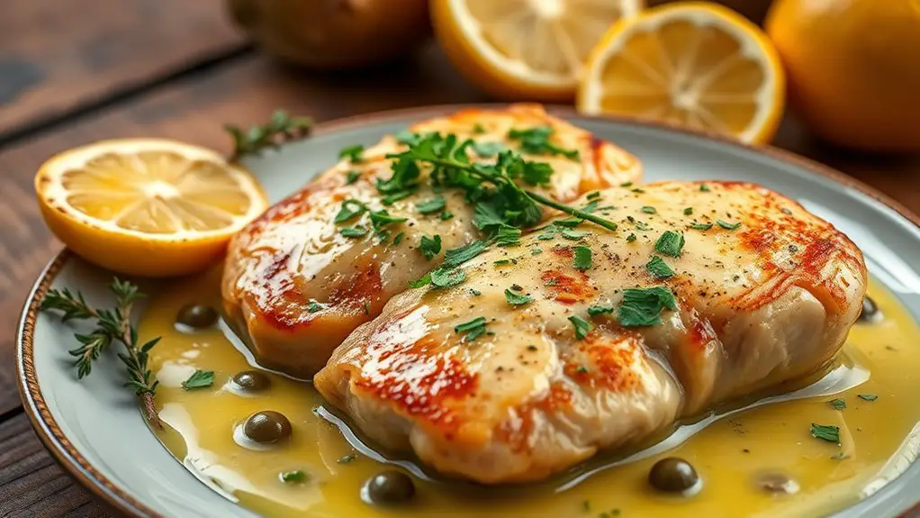 lemon butter chicken dish