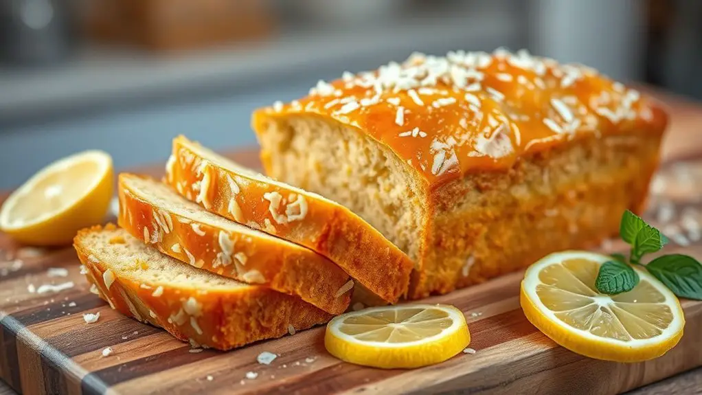 lemon coconut flavored bread