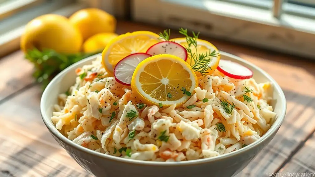 lemon dill crab salad