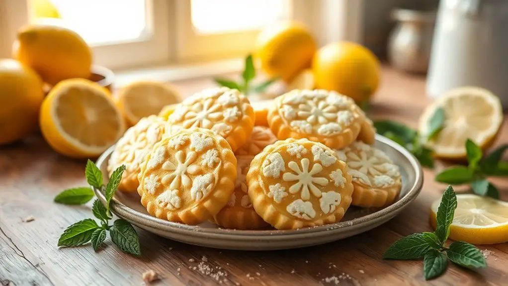 lemon flavored buttery cookies