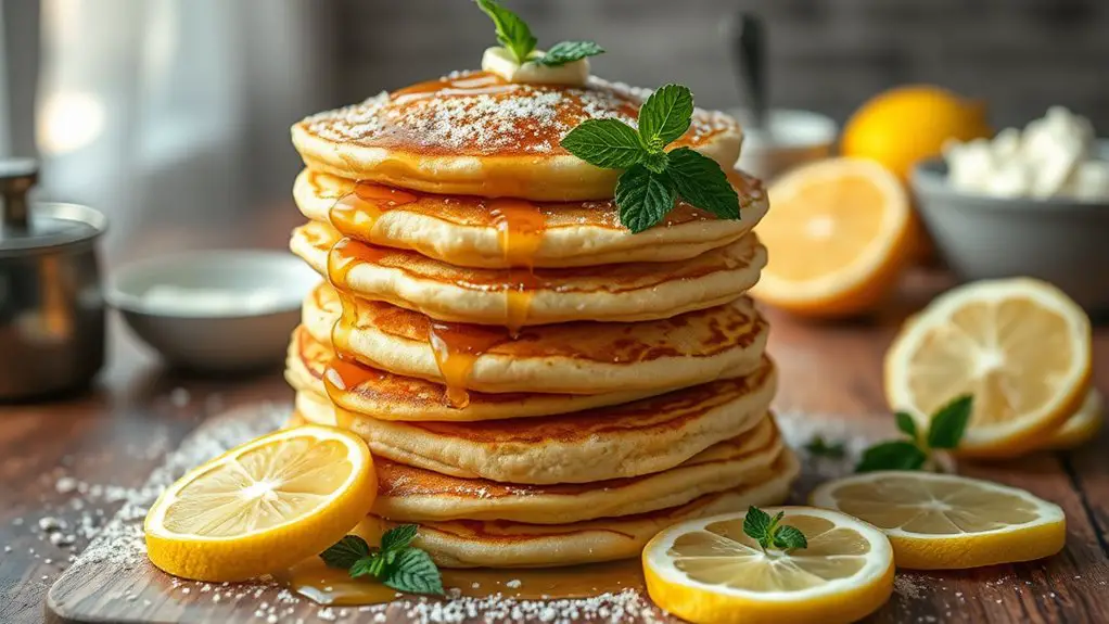 lemon flavored fluffy pancakes recipe