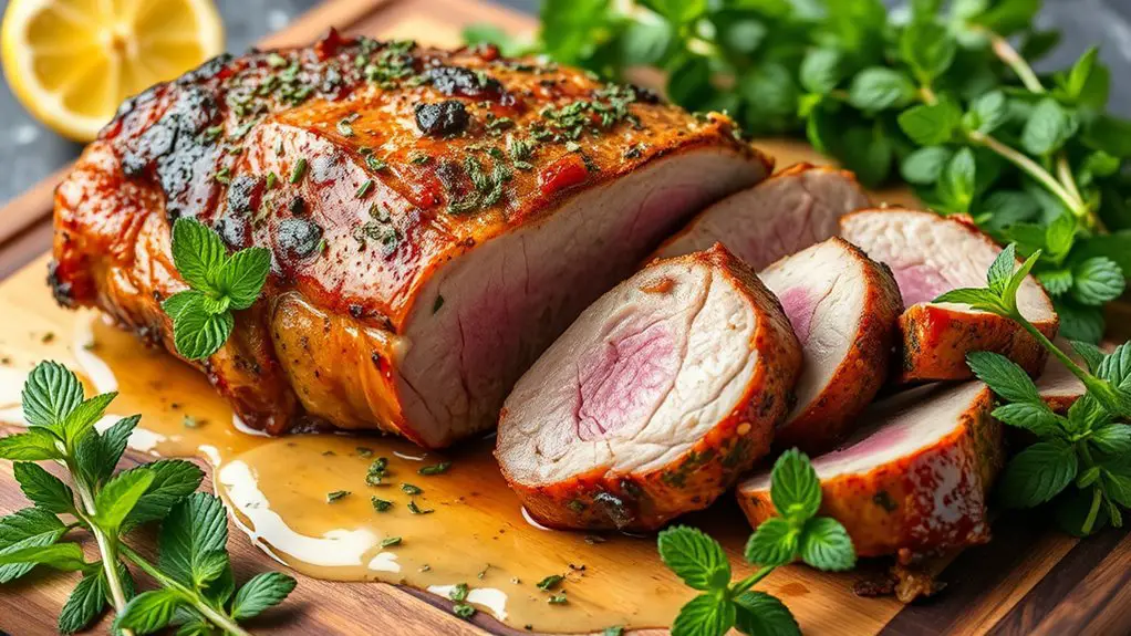 lemon mint marinated lamb