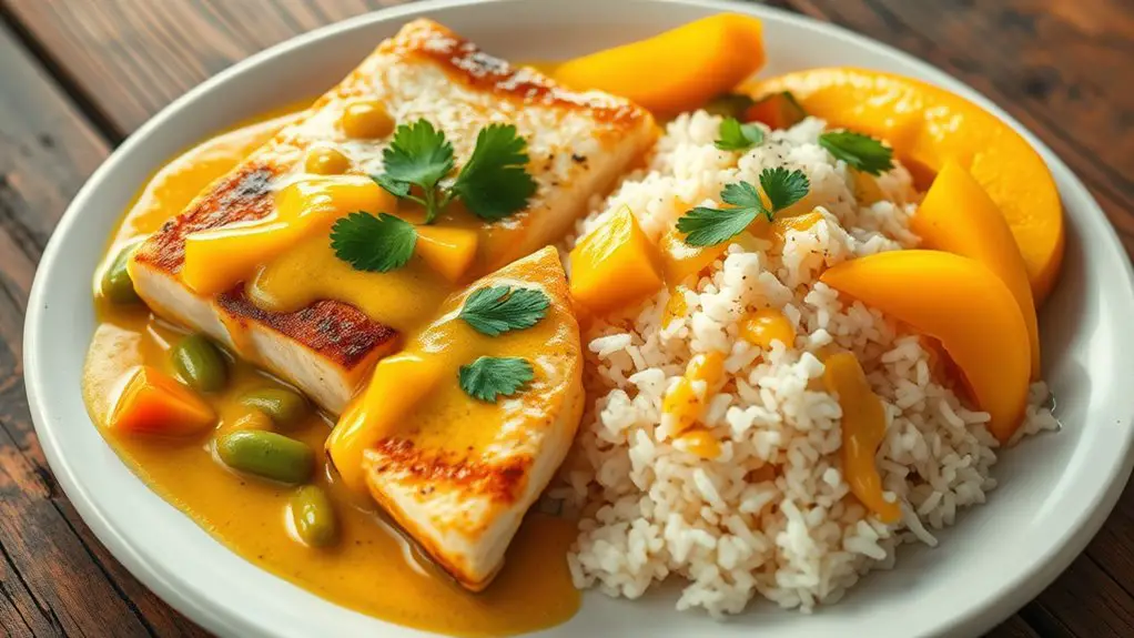 mahi mahi in coconut curry