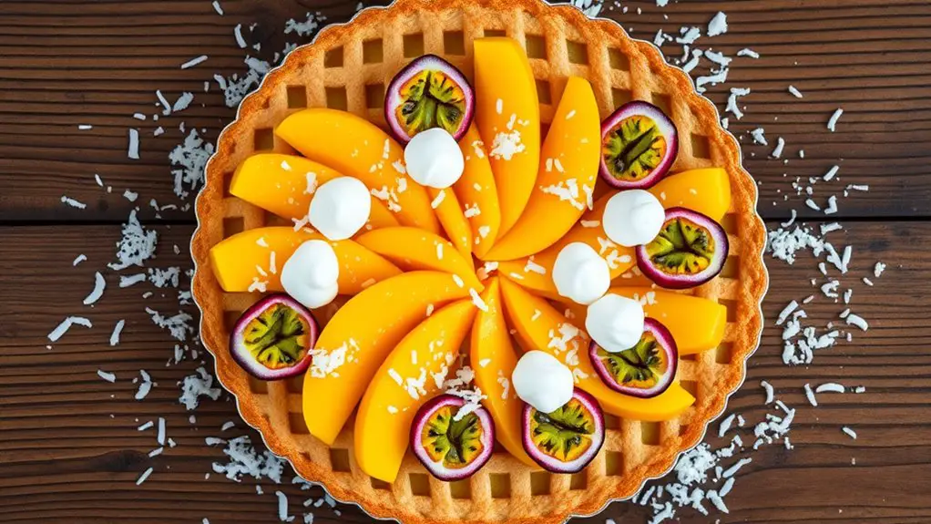 mango passion fruit tart