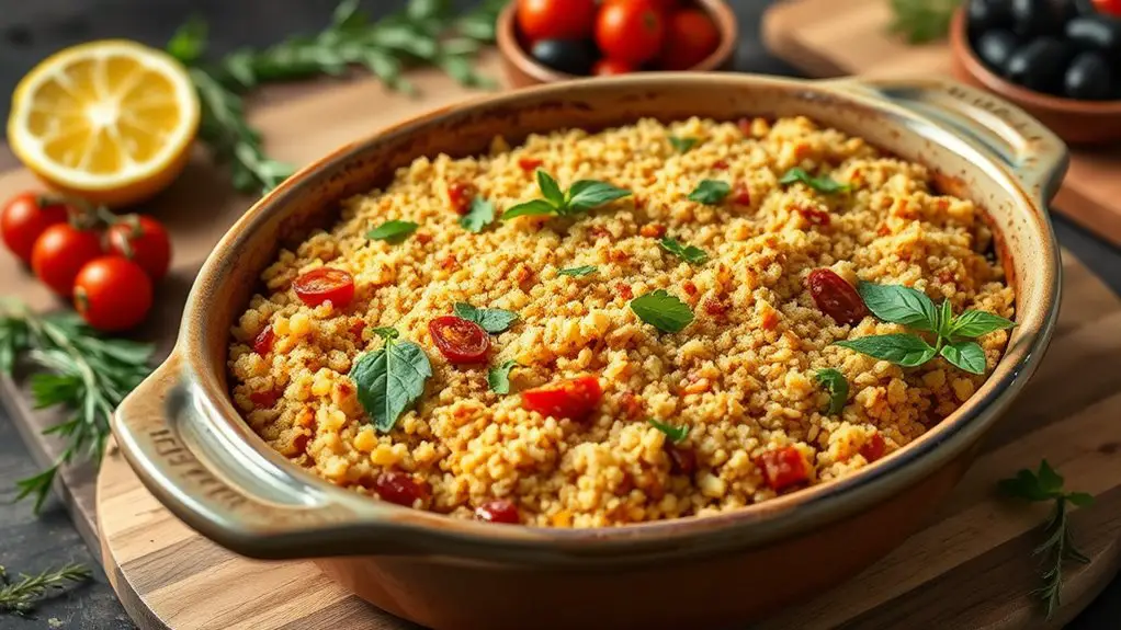 mediterranean quinoa tuna dish