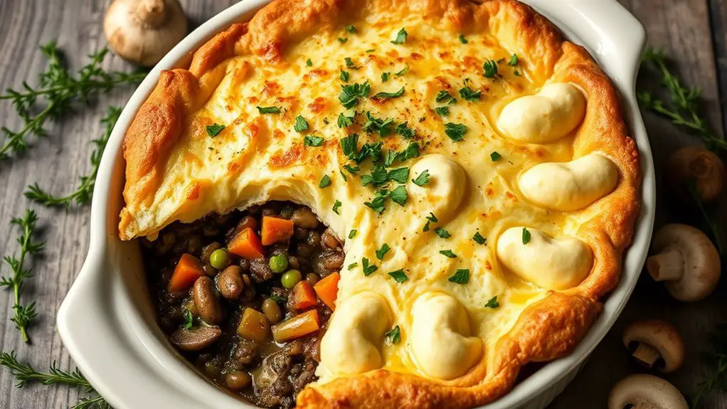 mushroom lentil pie recipe