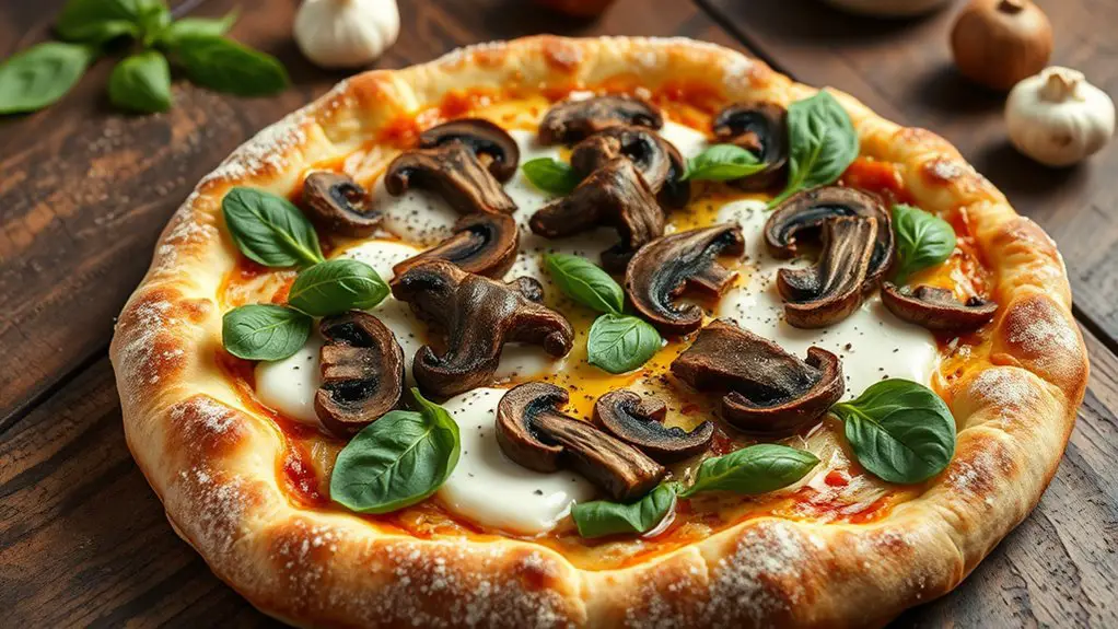 mushroom spinach pizza recipe