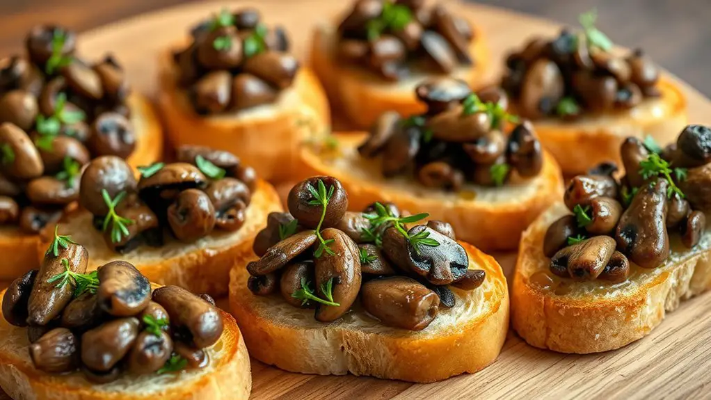 mushroom thyme appetizer toast