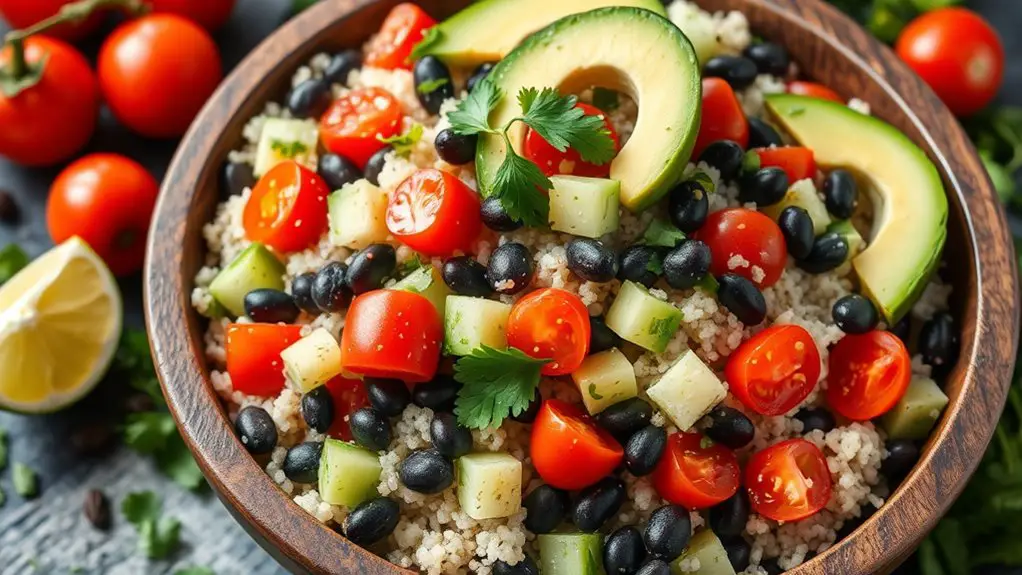 nutritious quinoa black bean salad