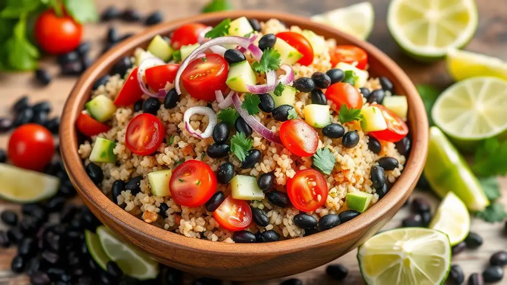 nutritious quinoa black bean salad