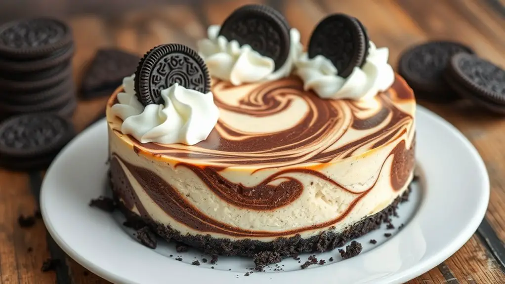 oreo infused creamy cheesecake dessert