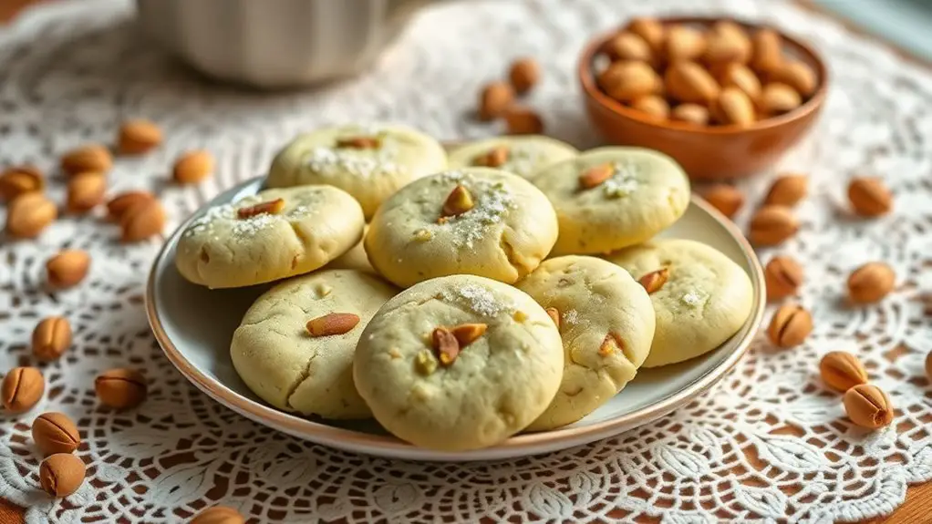 pistachio flavored cookie dessert