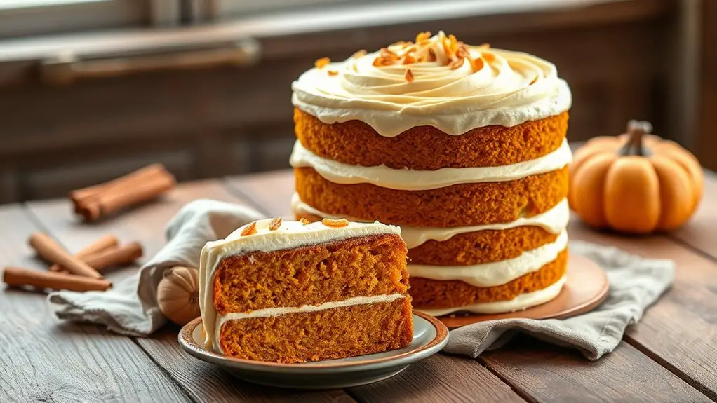 pumpkin cake with cream cheese