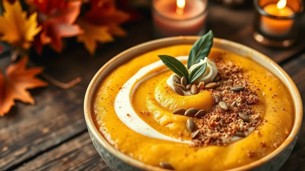 pumpkin flavored rice breakfast porridge