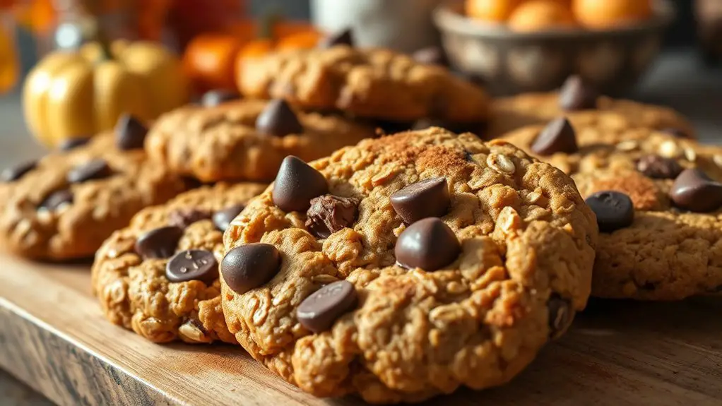 pumpkin oatmeal chocolate chip cookies