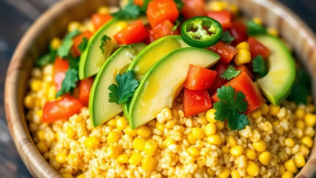 quinoa bowl with avocado