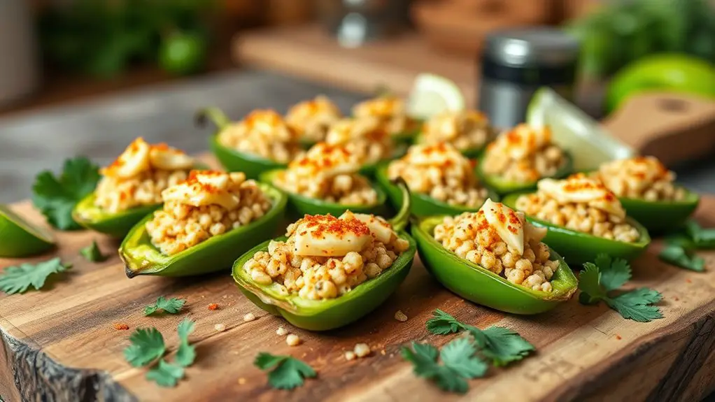 quinoa stuffed spicy appetizers