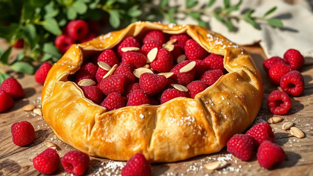 raspberry almond pastry dessert