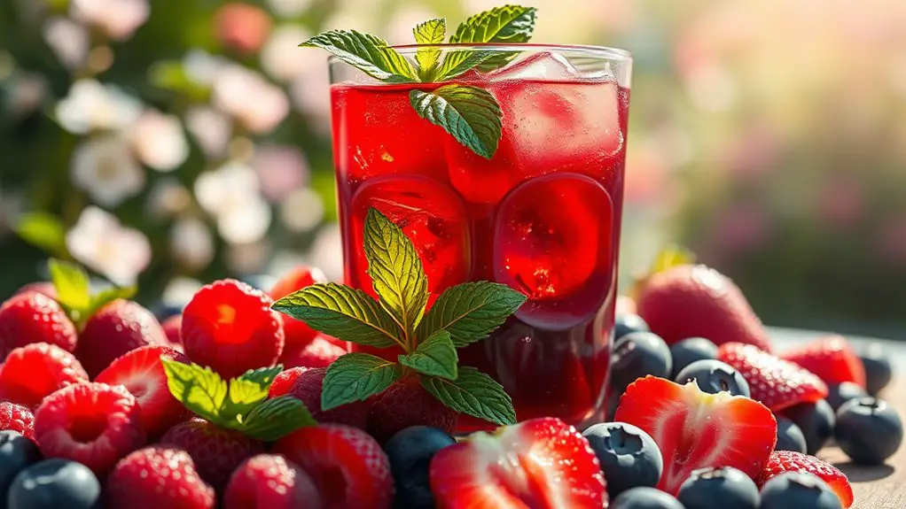 refreshing hibiscus berry beverage