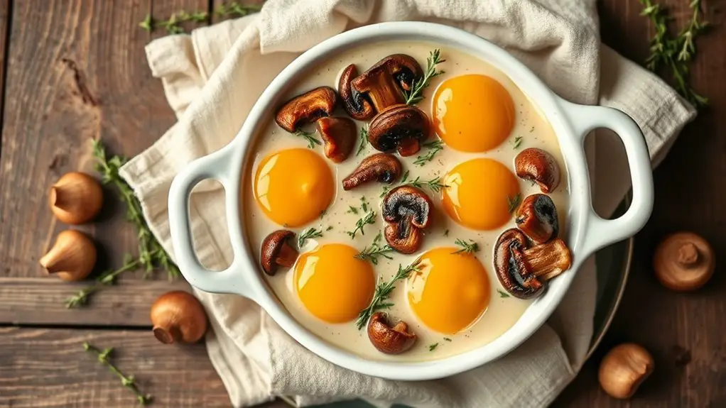 savory baked eggs dish