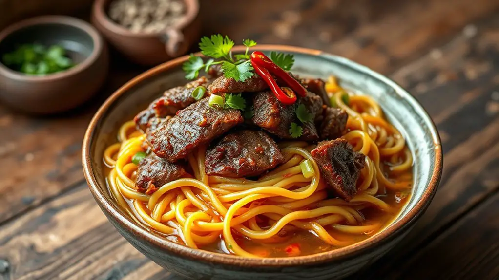 savory braised beef noodles