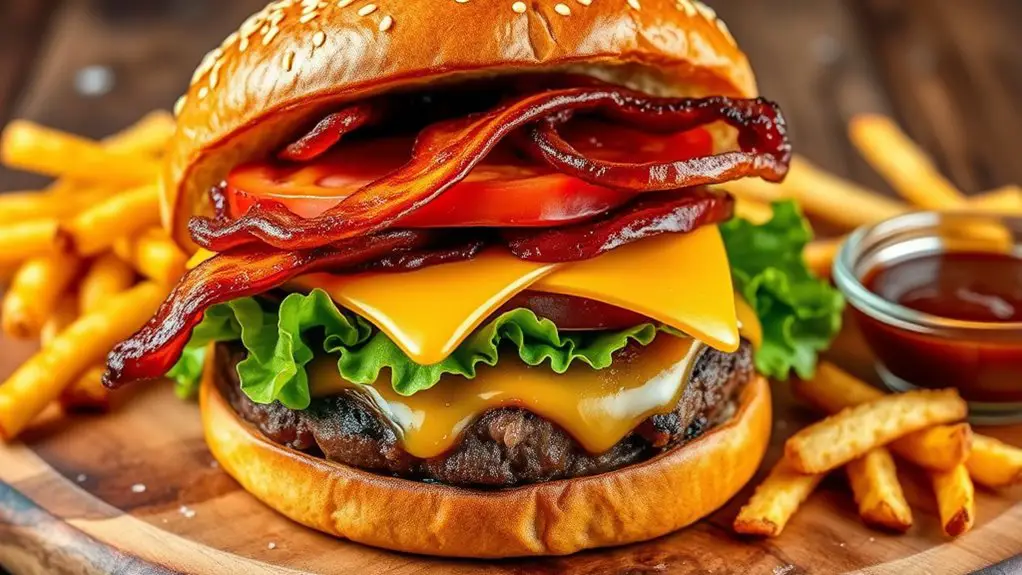 savory grilled bacon burger