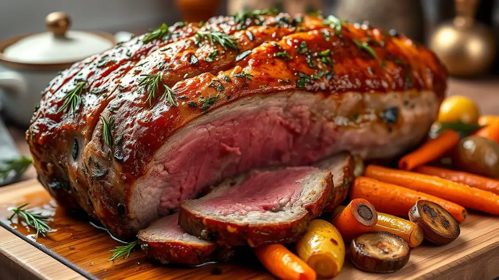 savory herb coated beef roast